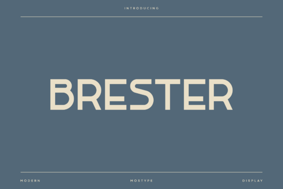 Brester: A Sleek Display Typeface for Modern Web Design