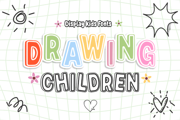 Drawing Children Font Review: Cute Display Typography