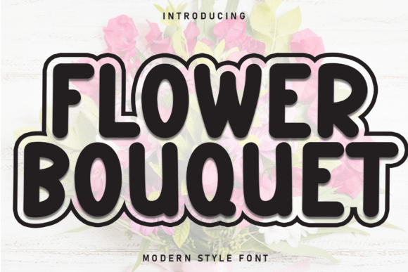 Flower Bouquet Font for Sweet Campaign Design