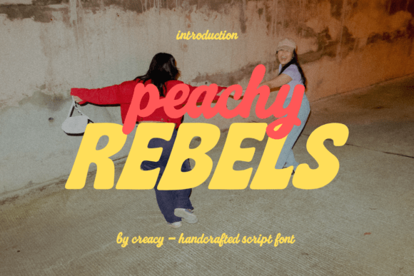 Peachy Rebels: A Bold Display Font for Editorial Design
