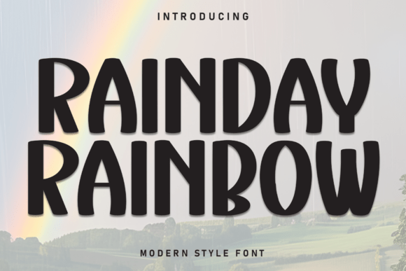 Rainday Rainbow: A Cheerful Display Font for Modern Editorial Design