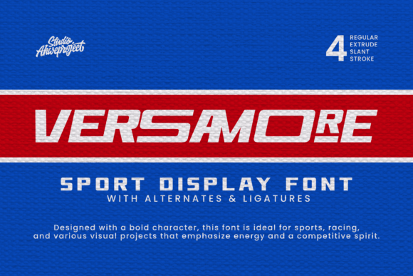 Versamore: The Power Sport Display Font for Bold Brands